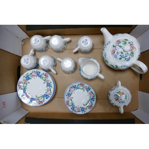 145 - Laura Ashley Hazelbury  patterned 21 piece tea set