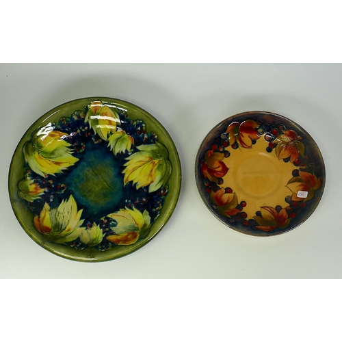 155 - William Moorcroft Leaf & Berry Plate & Saucer a/f