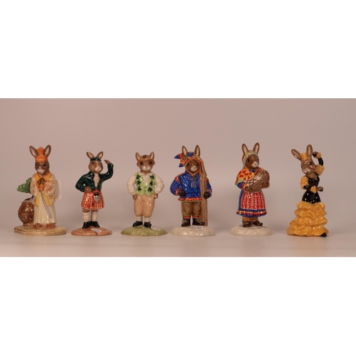 172 - Royal Doulton Boxed Bunnykins figures Lapland Db297, Summer Lapland Db296, Irishman Db178, Scotsman ... 