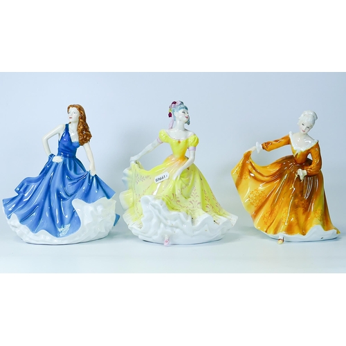 359 - Royal Doulton Pretty Ladies Figures Pamela HN5407, Ninette Hn2379(2nds) & Kirsty Hn2381(3)