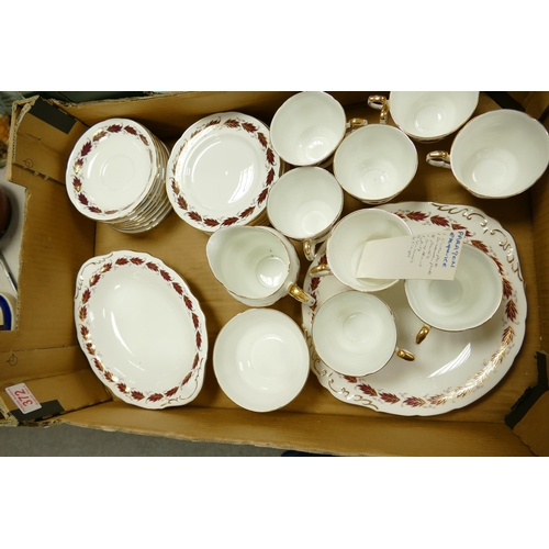 372 - Paragon Elegance patterned 25 piece tea set