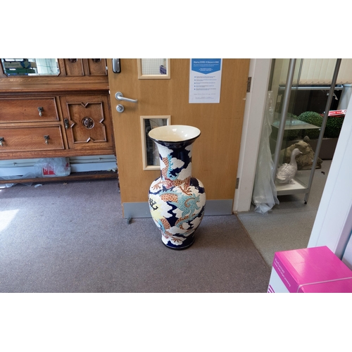 100A - Very Large Modern Oriental vase, height 82cm ( please note collection only)