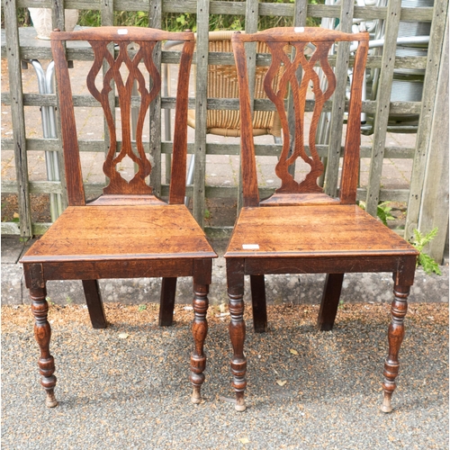 631 - Two 19th Century Chippendale Style Country Chairs(2)