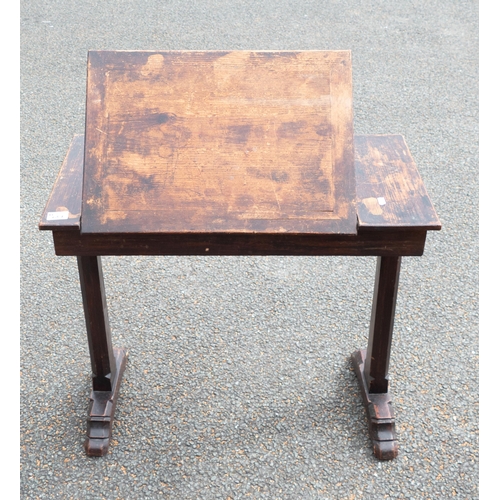 637 - 19th Century Small Pine Reading Table, length 74cm, height 66cm & depth 36cm