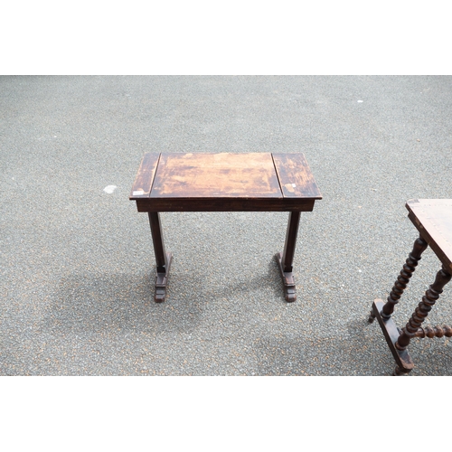 637 - 19th Century Small Pine Reading Table, length 74cm, height 66cm & depth 36cm