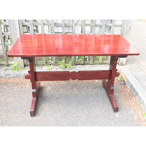 644 - Modern Pine Topped Refectory Table , length 121cm x depth 66cm & height 74cm