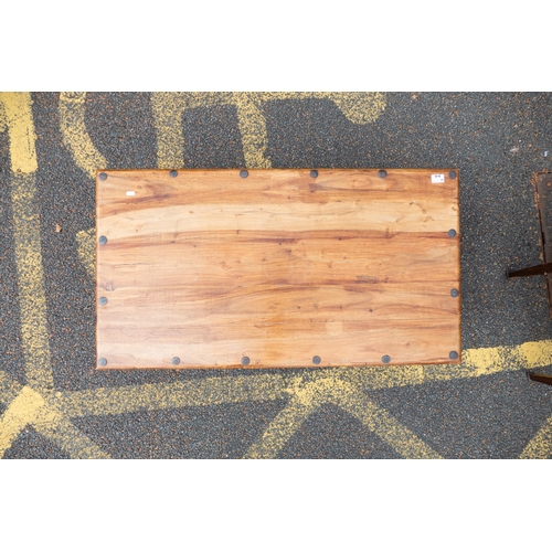 648 - Modern Banana Wood Coffee Table, length 110cm, width 60cm & height 40cm