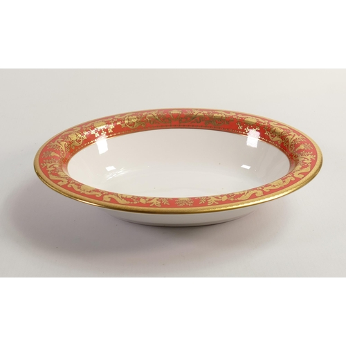 1 - De Lamerie Fine Bone China Burnt Orange Oval Open Veg Bowls , specially made high end quality item, ... 