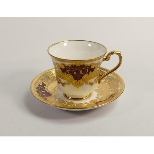 19 - De Lamerie Fine Bone China Special Commission Royale for Superyacht Madame Gu Patterned Cup & Saucer... 