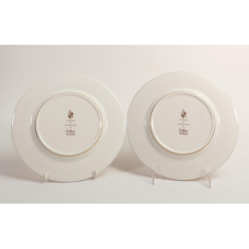 26 - De Lamerie Fine Bone China Blue on Ivory  Patterned Salad Plates  , specially made high end quality ... 