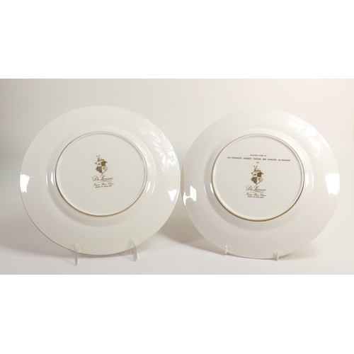 39 - De Lamerie Fine Bone China Special Commission of Moonlight Superyacht Patterned Dinner Plates , spec... 