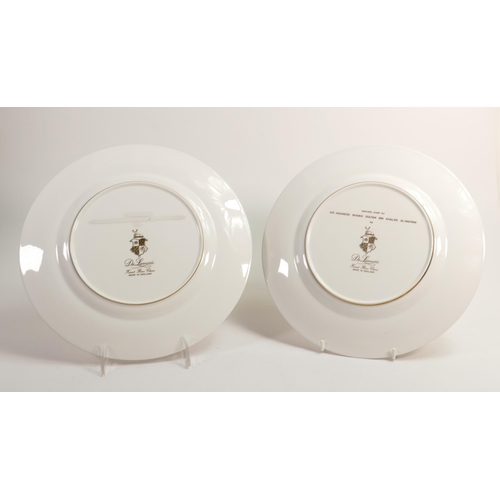 40 - De Lamerie Fine Bone China Special Commission of Moonlight Superyacht Patterned Dinner Plates , spec... 