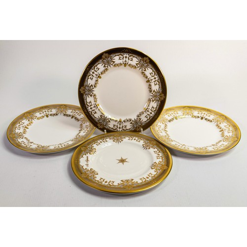 54 - De Lamerie Fine Bone China Chatsworth Garland patterned dessert plates, specially made high end qual... 