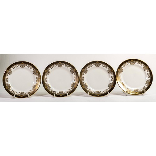 56 - De Lamerie Fine Bone China Chatsworth Garland patterned dessert plates, specially made high end qual... 