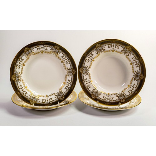 57 - De Lamerie Fine Bone China Chatsworth Garland patterned rimmed bowls, specially made high end qualit... 