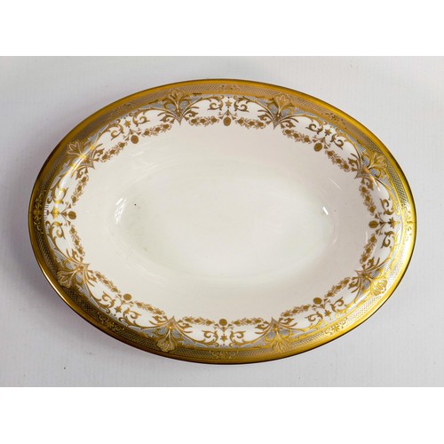 58 - De Lamerie Fine Bone China Chatsworth Garland patterned oval open vegetable dish, specially made hig... 