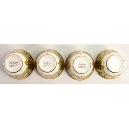 76 - De Lamerie Fine Bone China heavily gilded Tea Bowls, specially made high end quality item, Made in E... 