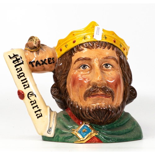 118 - Royal Doulton large character jug King John D7125
Collectors club character jug 1999 with certificat... 