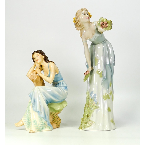 190 - Royal Doulton Impressions Figures  Sunset HN4198 & Summer's Darling HN3091
