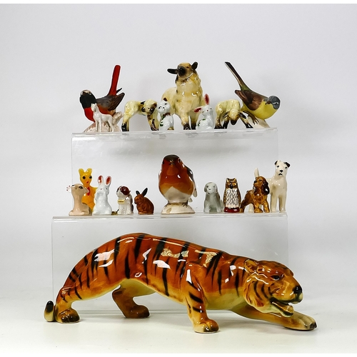 222 - A collection of West German Animals & figures including Tiger, Birds, Dogs , lambs etc