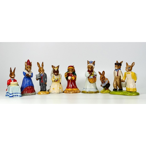 231 - Royal Doulton Boxed Bunnykins Figures Jack & Jill DB222, Happy Birthday DB21, Groom DB101, Mrs Bunny... 