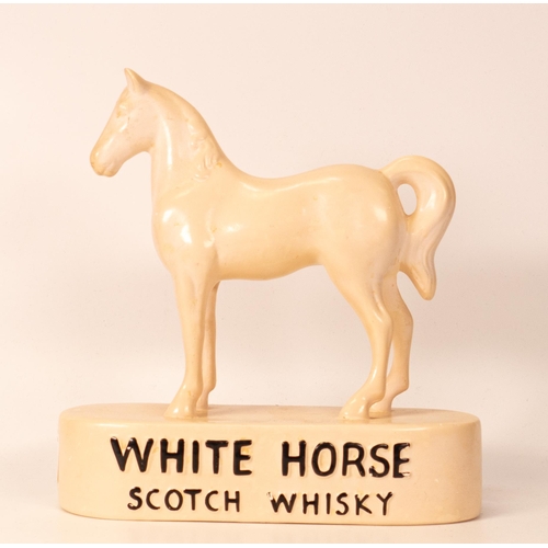 565 - Ceramic White Horse Whiskey Advertsing figure , height 23cm