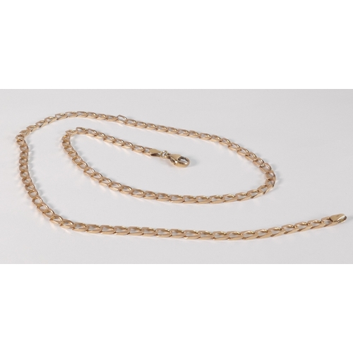 787 - 9ct gold 22 inch necklace, 12.9g.