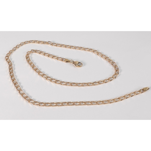 787 - 9ct gold 22 inch necklace, 12.9g.