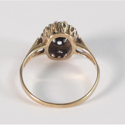 791 - 9ct gold ring, size K,1.6g.