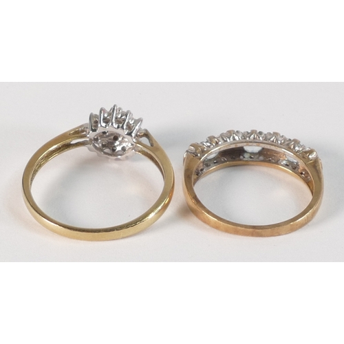 796 - Two 9ct gold ladies dress rings, 4.3g. (2)