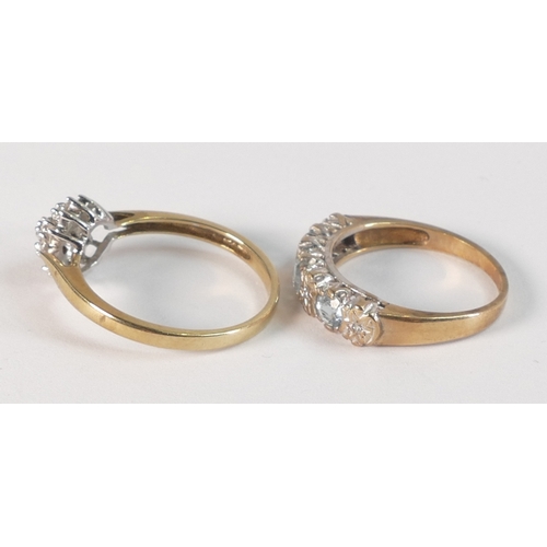 796 - Two 9ct gold ladies dress rings, 4.3g. (2)