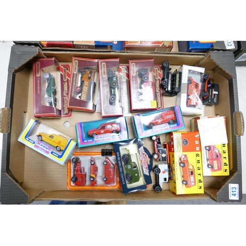 413 - A collection of Matchbox Models of Yesteryear , Vanguard, Norev & similar Model Toy Advertising Vehi... 