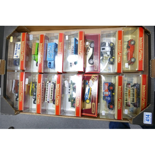 414 - A collection of Matchbox Models of Yesteryear Model Toy Advertising Vehicles & Race Cars(14)