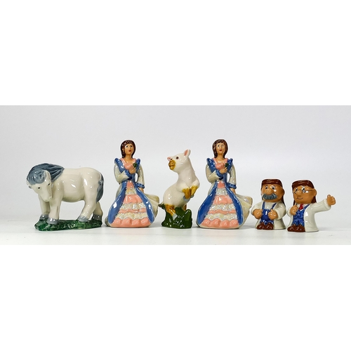 174 - A collection of Wade Blow Up figures including Shetland Pony, Beauty from the Beauty & the beast ser... 