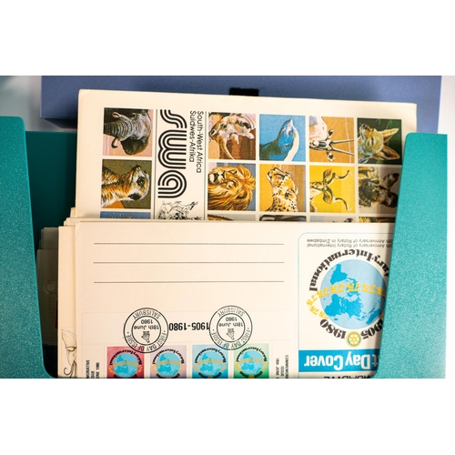 224 - Large quantity of South African first day covers in 3 albums, together with loose stamps and a varie... 