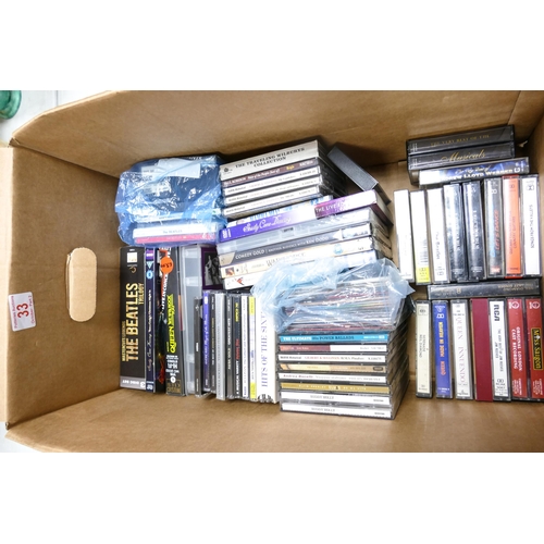 33 - A Collection of The Beatles & Similar DVD's, CD's & tape recordings