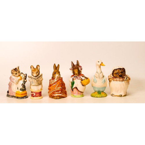 90 - Beswick Bp4 Beatrix Potter figures to include Mr Drake Puddleduck, Poorly Peter Rabbit, Mrs Rabbit, ... 