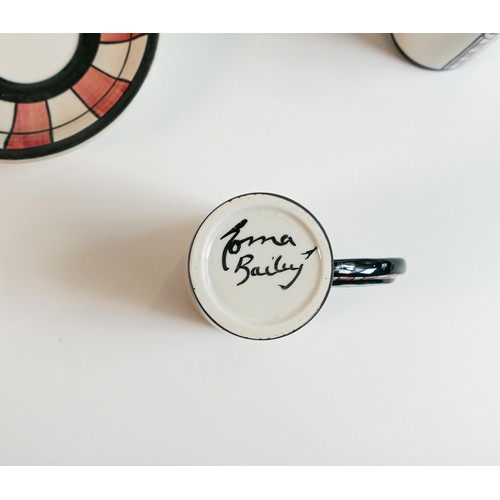 32 - Lorna Bailey Charles Rennie Mackintosh coffee set, limited edition 100/100, Old Ellgreave backstamp ... 