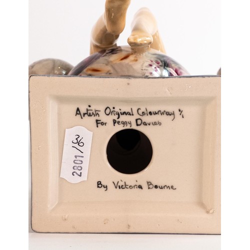 120 - Peggy Davies Isadora figurine. Artist original colourway 1/1 by Victoria Bourne