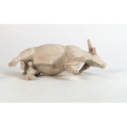 124 - Wade World of Survival Bisque figure African Cape Buffalo, height 13cm. This was removed from the ar... 