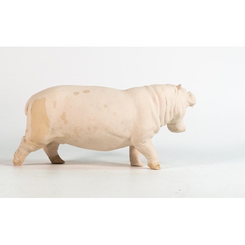 126 - Wade World of Survival Bisque figure hippopotamus, height 11cm. This was removed from the archives o... 