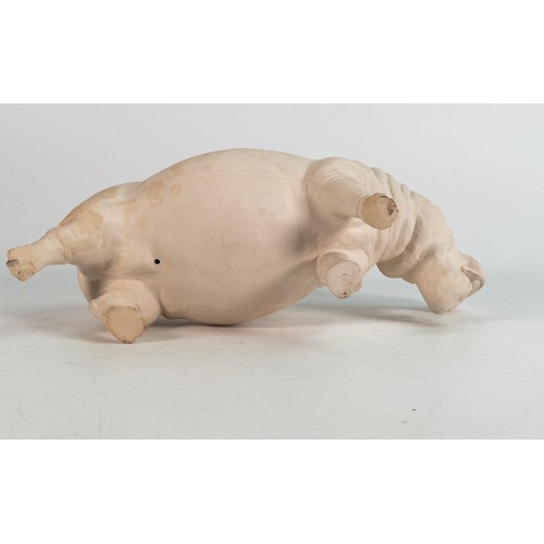 126 - Wade World of Survival Bisque figure hippopotamus, height 11cm. This was removed from the archives o... 