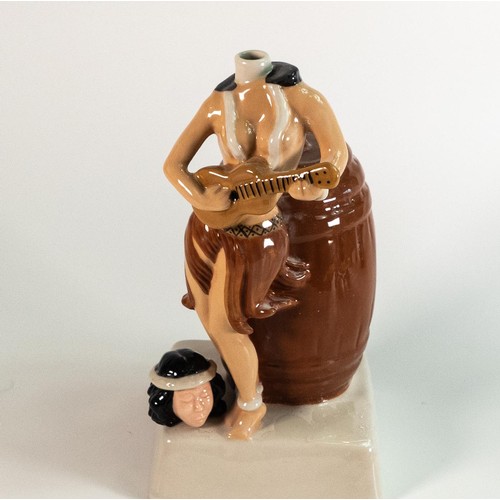 141 - Wade Hawaiian Dancer spirit decanter, unmarked, height 26cm. This was removed from the archives of t... 