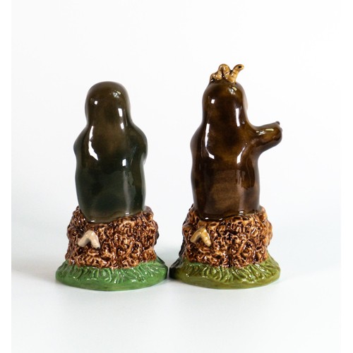 150 - Wade In The Forest Deep series figures Morris Mole & similar - one prototype & one glaze sample, hei... 