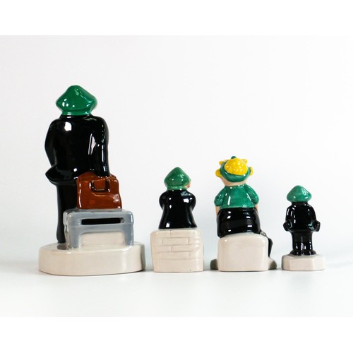 158 - Wade Andy Cap themed items including money box, salt & pepper pots & smaller item, tallest 17.5cm.  ... 