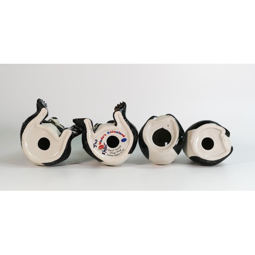 159 - Wade Panda Bear figures from Wade Animaland series including Ping Ping & a similar one, with had wri... 