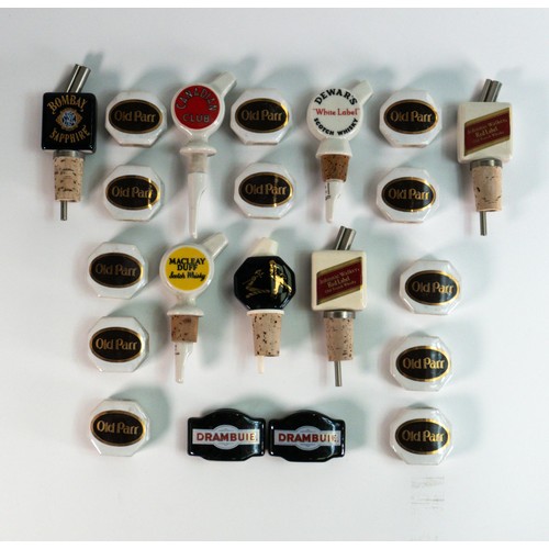 163 - Wade advertising ceramic drinks pourers including Canadian Club, Bombay Sapphire, Dewars, Johnnie Wa... 