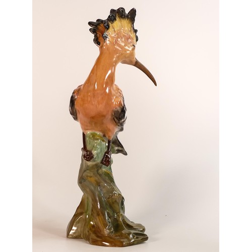 185 - A rare Wade Earthenware model of a Hoopoe Bird perched on a tree branch, designed by Colin Melbourne... 