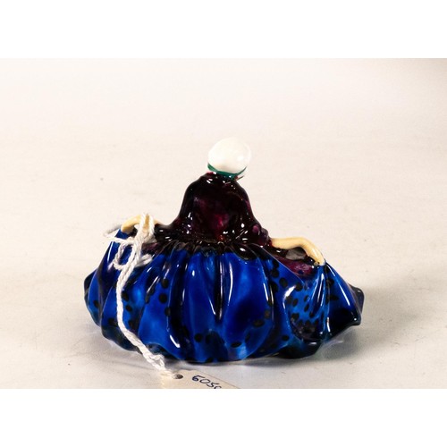 243 - Royal Doulton early miniature figure Polly Peachum in purple/blue colourway, impressed date for 1923... 