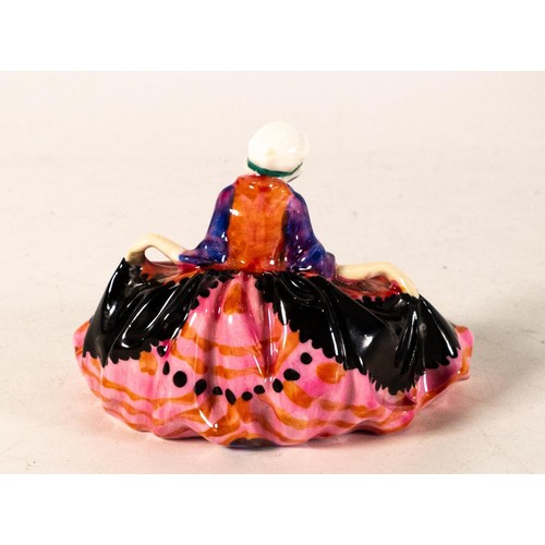 246 - Royal Doulton early miniature figure Polly Peachum in pink/black colourway, impressed date for 1927,... 